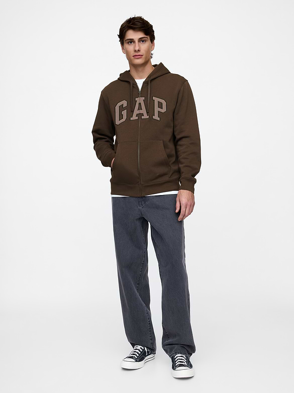 Adult Relaxed Gap Logo Zip Hoodie