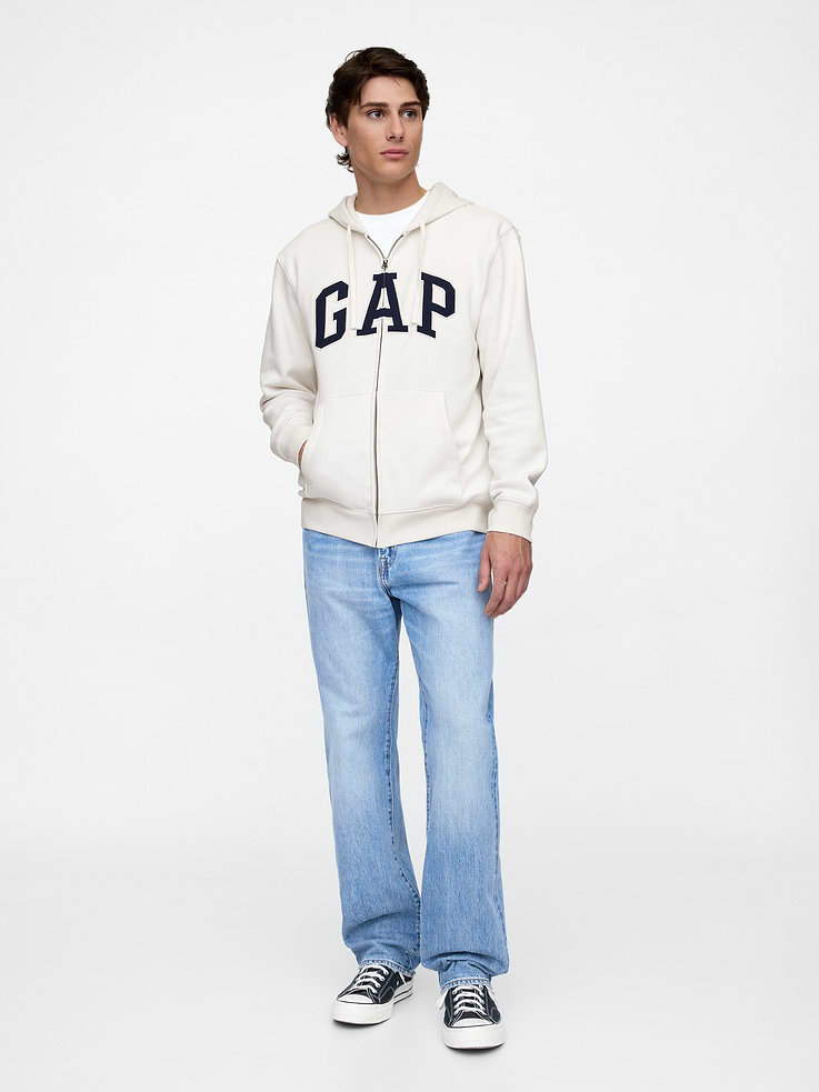 Image 3 of 7, Adult Relaxed Gap Logo Zip Hoodie