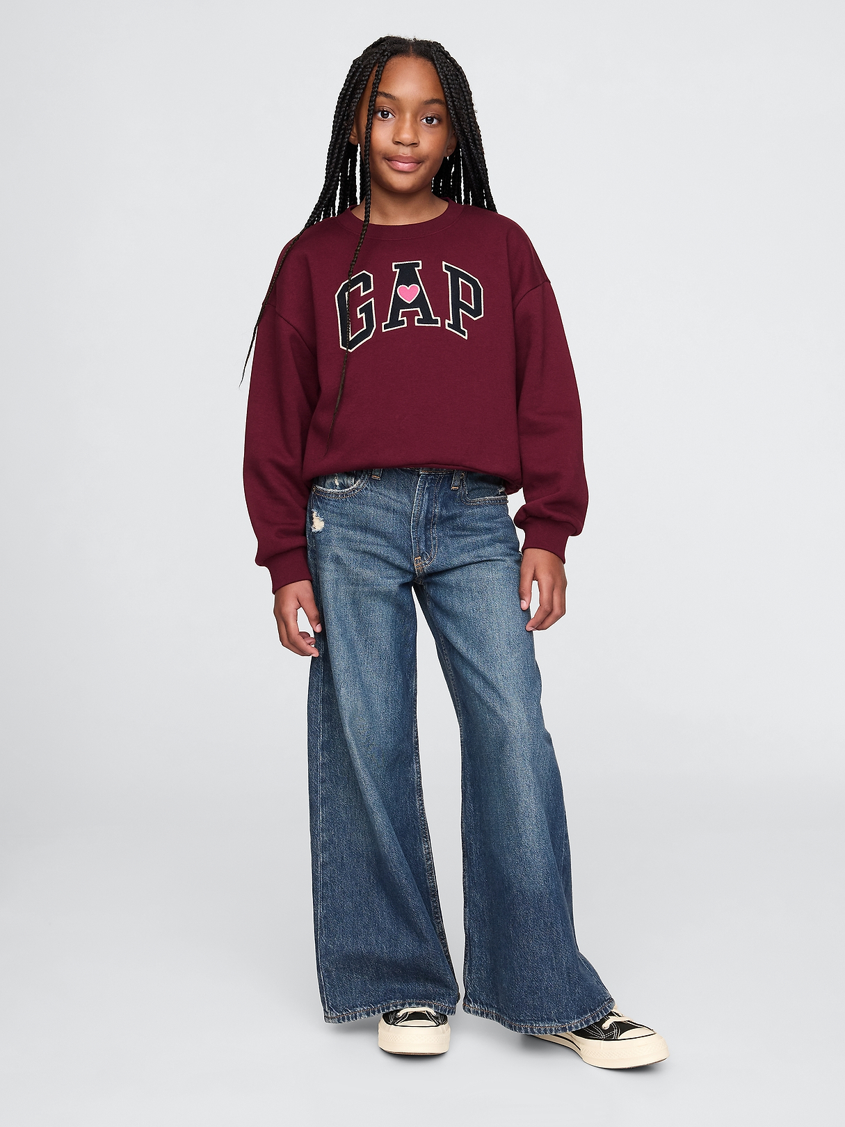wjk double face hard sweat ヘビーコットンカットソーS Kids VintageSoft Sweatshirt | Gap