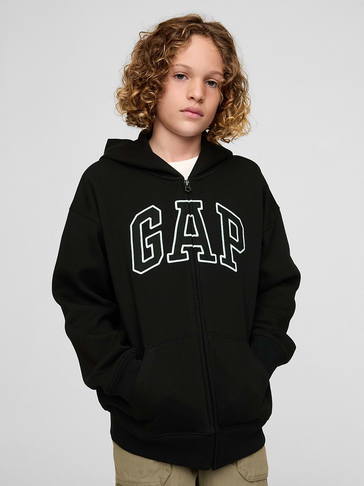 Image number 1 showing, Kids VintageSoft Logo Zip Hoodie