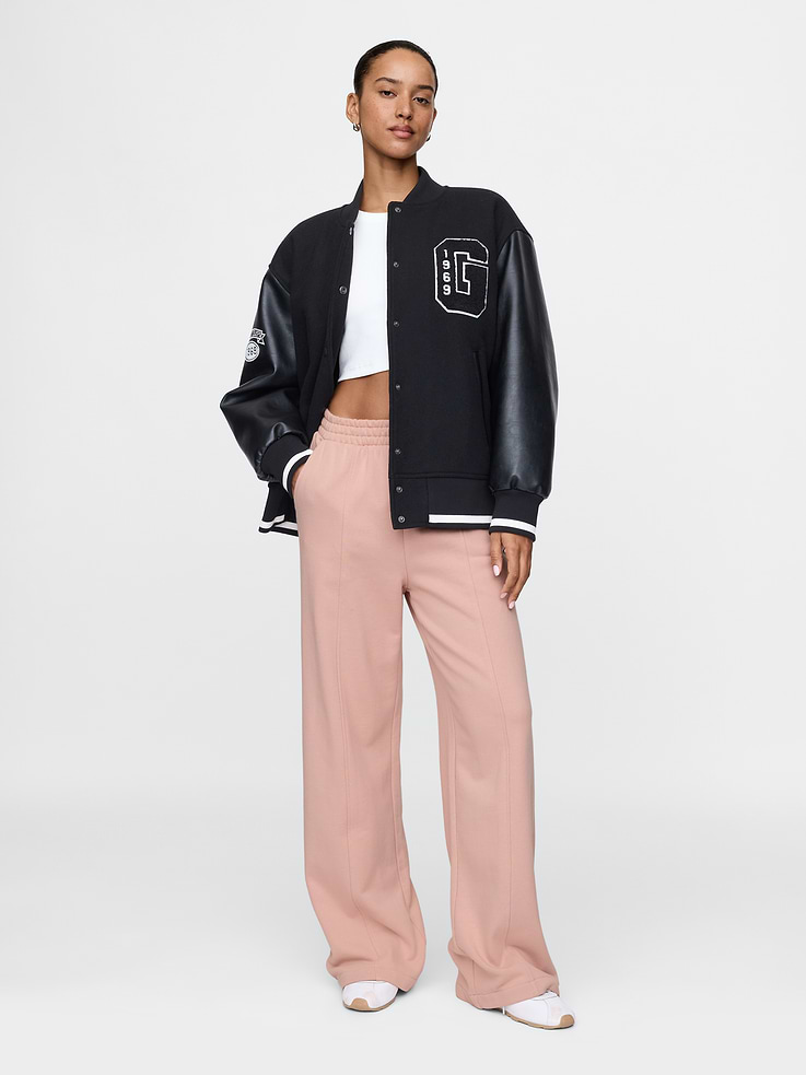 Image number 1 showing, Heavyweight French Terry Seamed Straight Sweatpants
