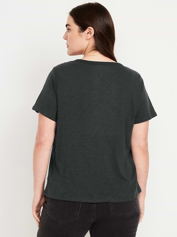T-shirt passe-partout à encolure en V pour Femme