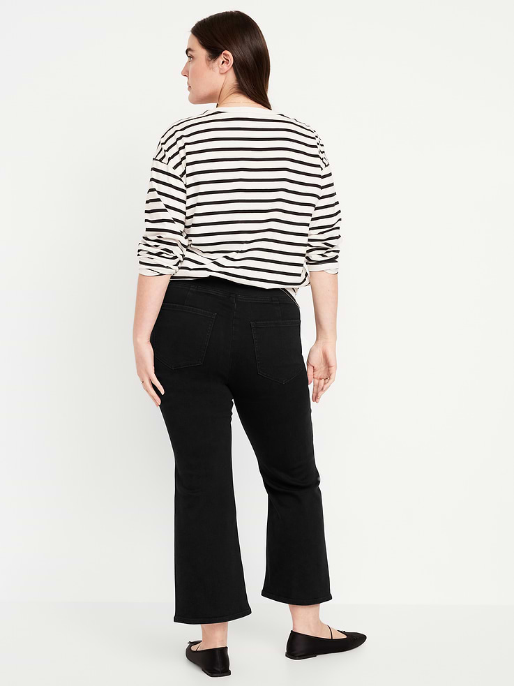Image number 6 showing, High-Waisted Weekender Pull-On Crop Flare Jeans