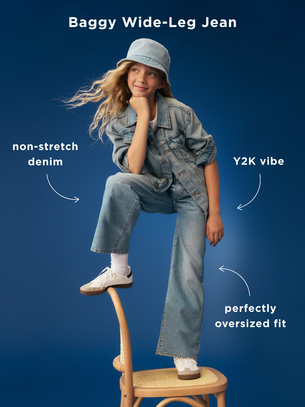 Image number 6 showing, High-Waisted Baggy Ripped Wide-Leg Jeans for Girls
