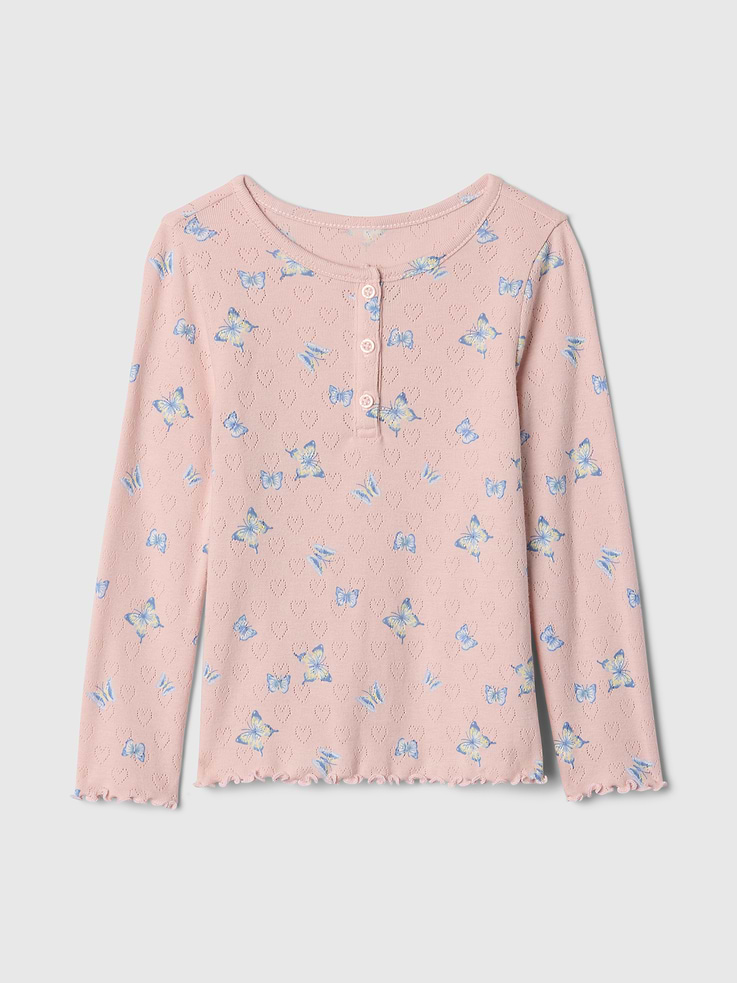 Image number 1 showing, Baby & Toddler Pointelle Henley Top