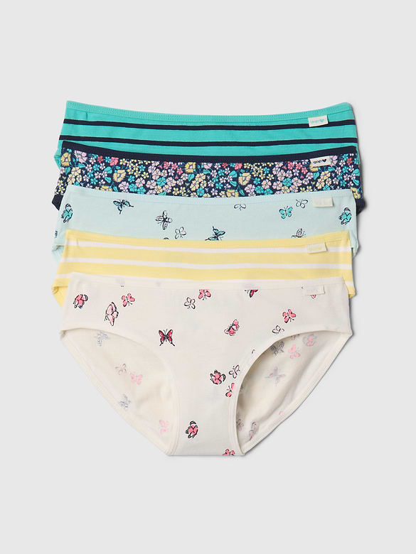 Kids Organic Stretch Cotton Bikini Briefs (5-Pack)