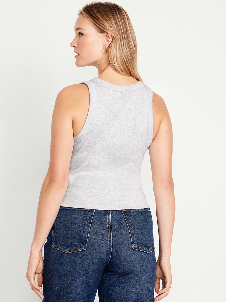 Image number 6 showing, Snug Rib-Knit Crop Tank Top
