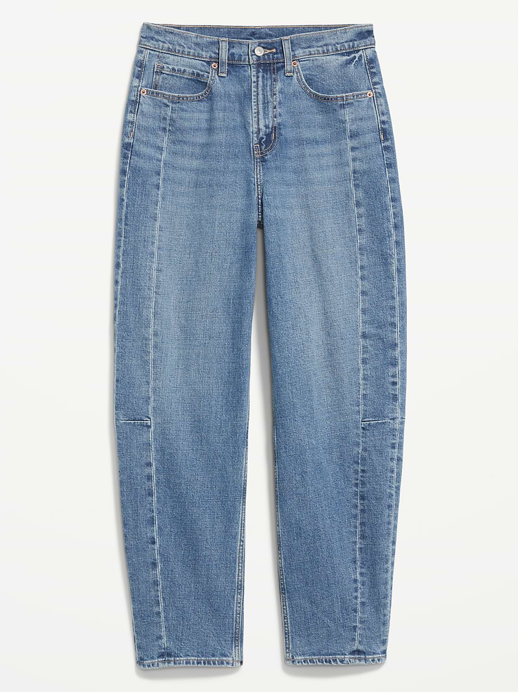 Image number 9 showing, High-Waisted Barrel Ankle Jeans