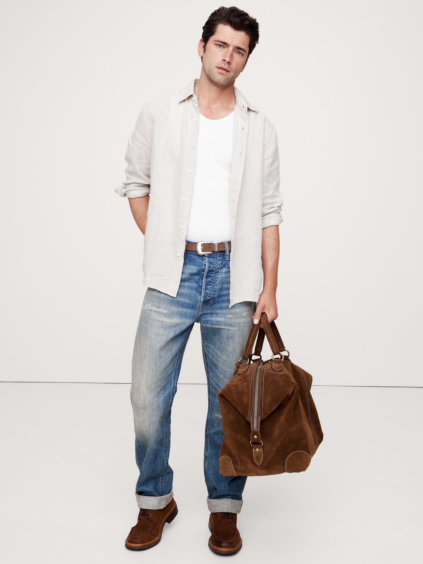 Image number 1 showing, Slim-Fit Linen Shirt