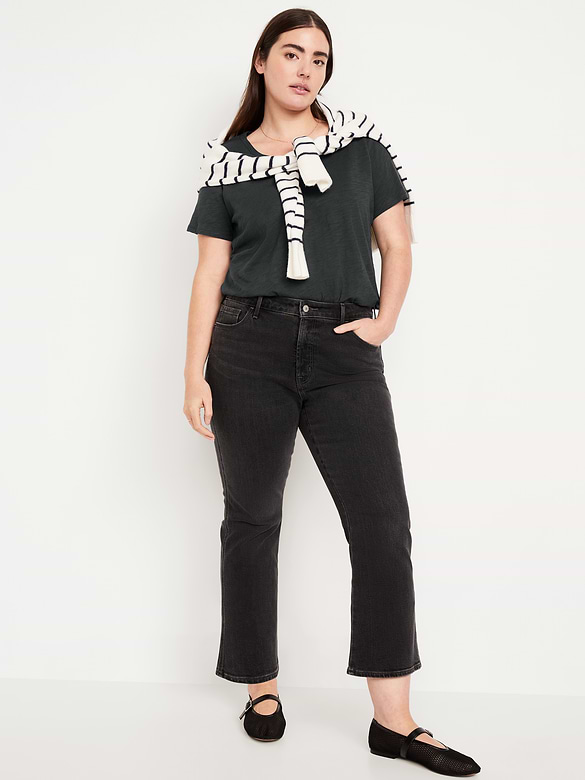 T-shirt passe-partout à encolure en V pour Femme