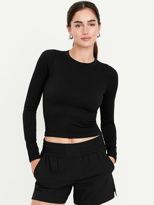 Exhale Seamless Fitted Rib T-Shirt
