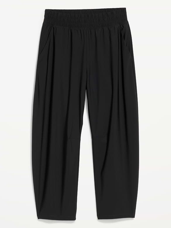 High-Waisted SleekTech Barrel Ankle Pants