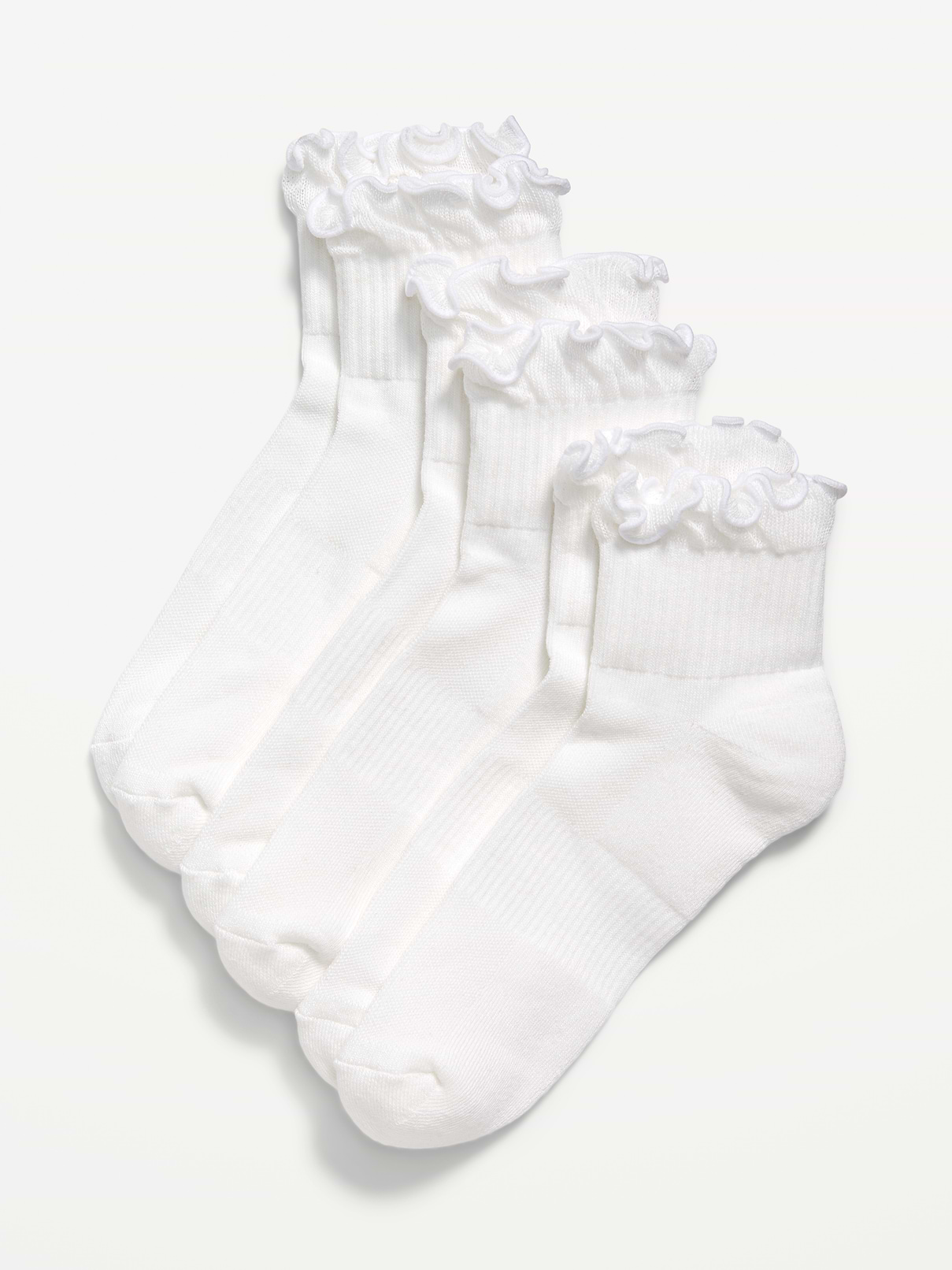 Image number 1 showing, Ruffled Athletic Socks 3-Pack