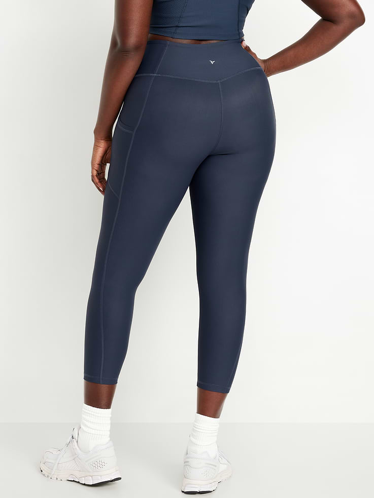 Image number 6 showing, High-Waisted PowerSoft Crop Pocket Leggings 23" inseam
