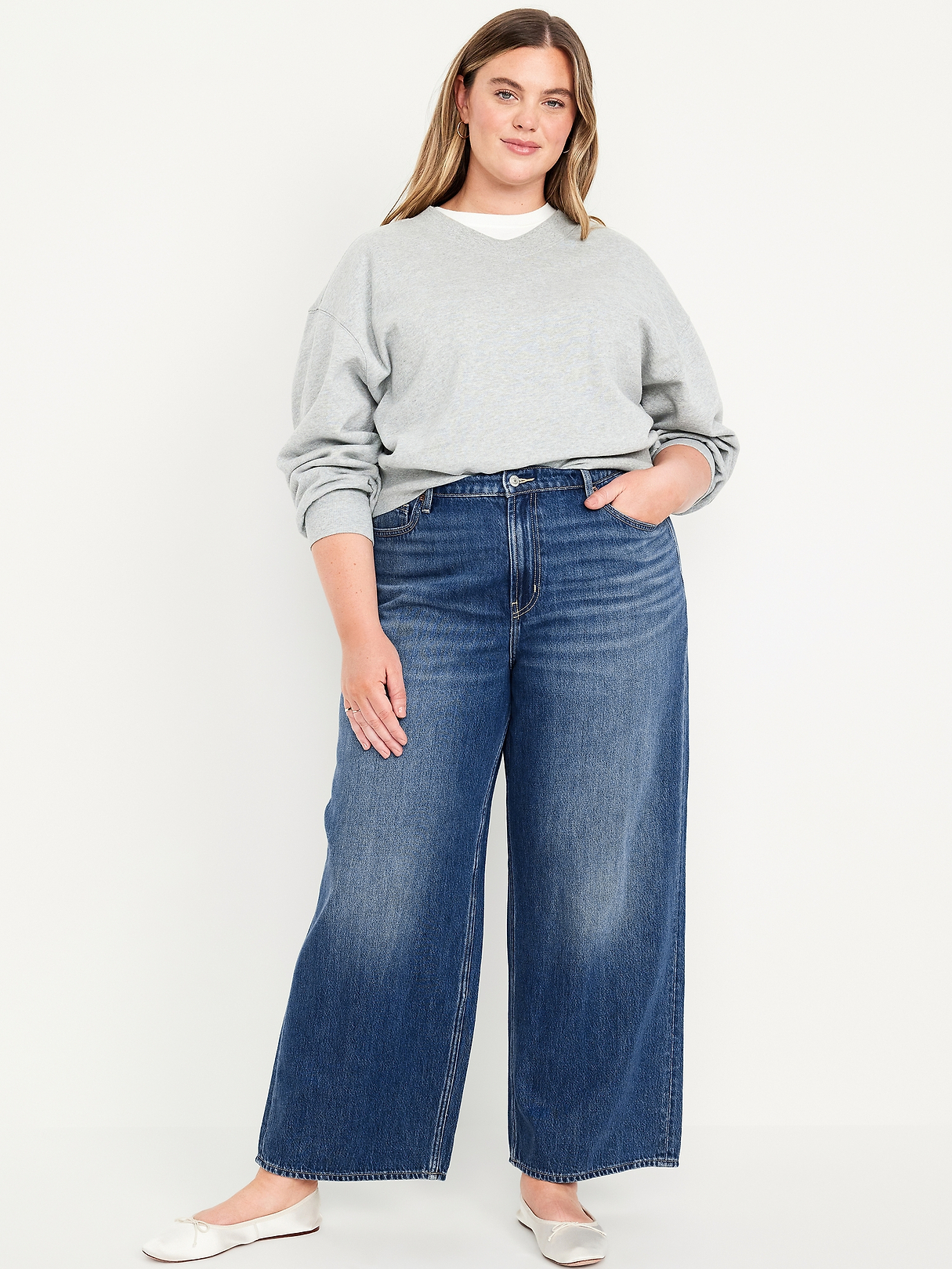 High-Waisted Baggy Wide-Leg Jeans | Old Navy