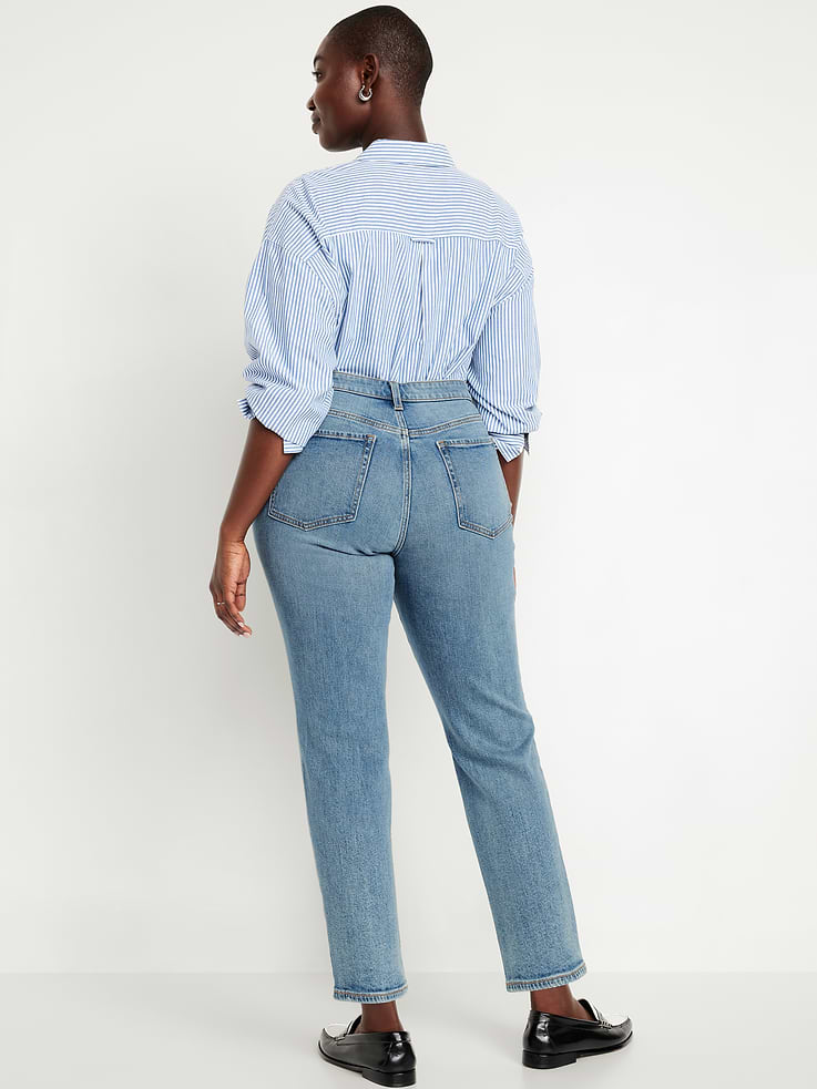Image number 5 showing, Curvy High-Waisted OG Straight Ankle Jeans