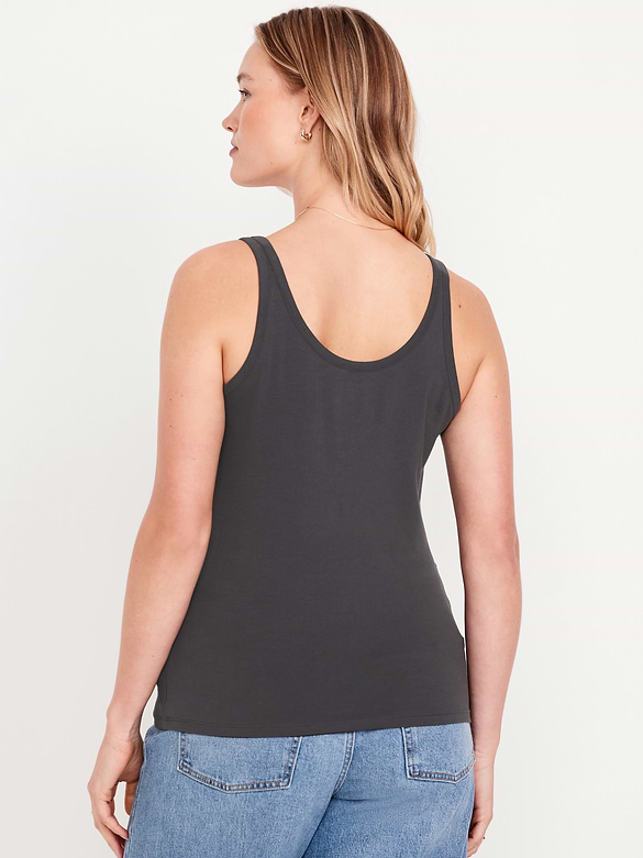 First-Layer Scoop-Neck Tank Top