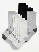 Image number 1 showing, Gender-Neutral Crew Go-Dry Socks 6-Pack for Kids