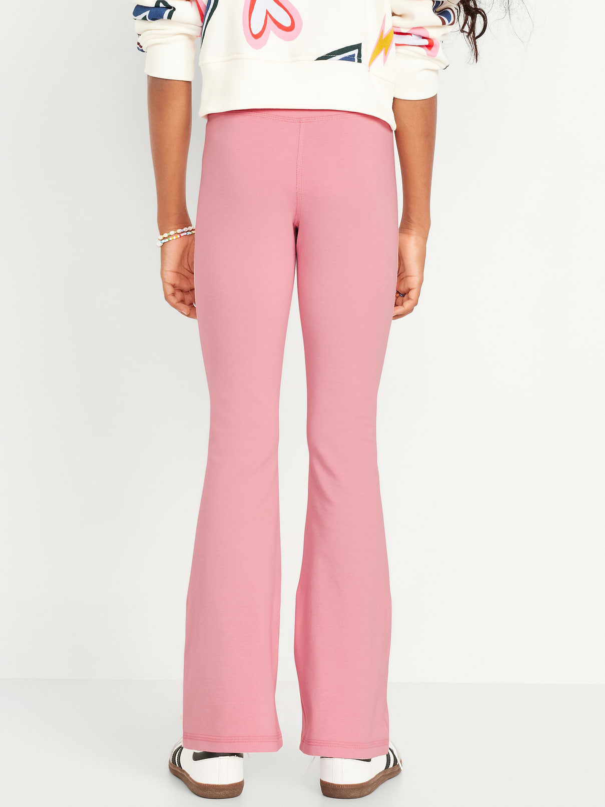 Image number 2 showing, High-Waisted PowerChill Crossover Flared Leggings for Girls