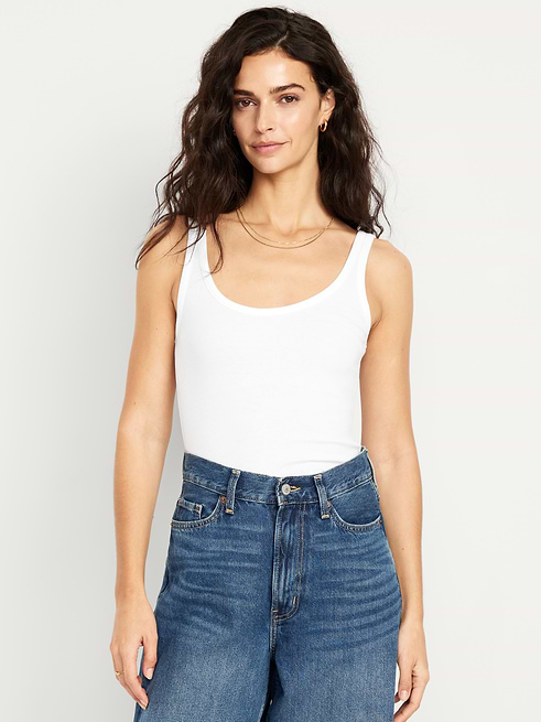 First First-Layer Ribbed Scoop-Neck Tank Top on clearance at Old Navy — 50% off