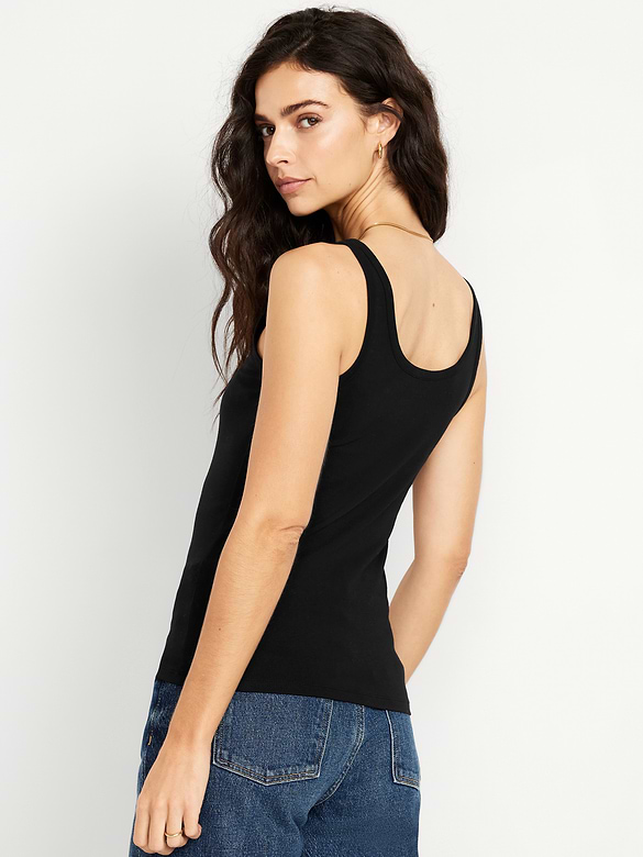 First-Layer Scoop-Neck Tank Top