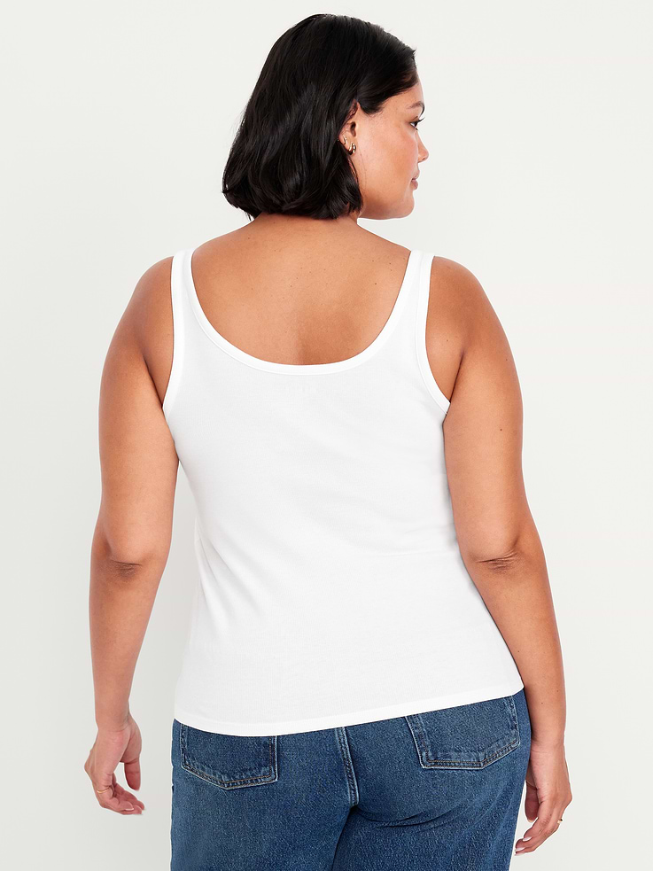 L'image numéro 8 présente Camisole Première couche côtelée à encolure dégagée