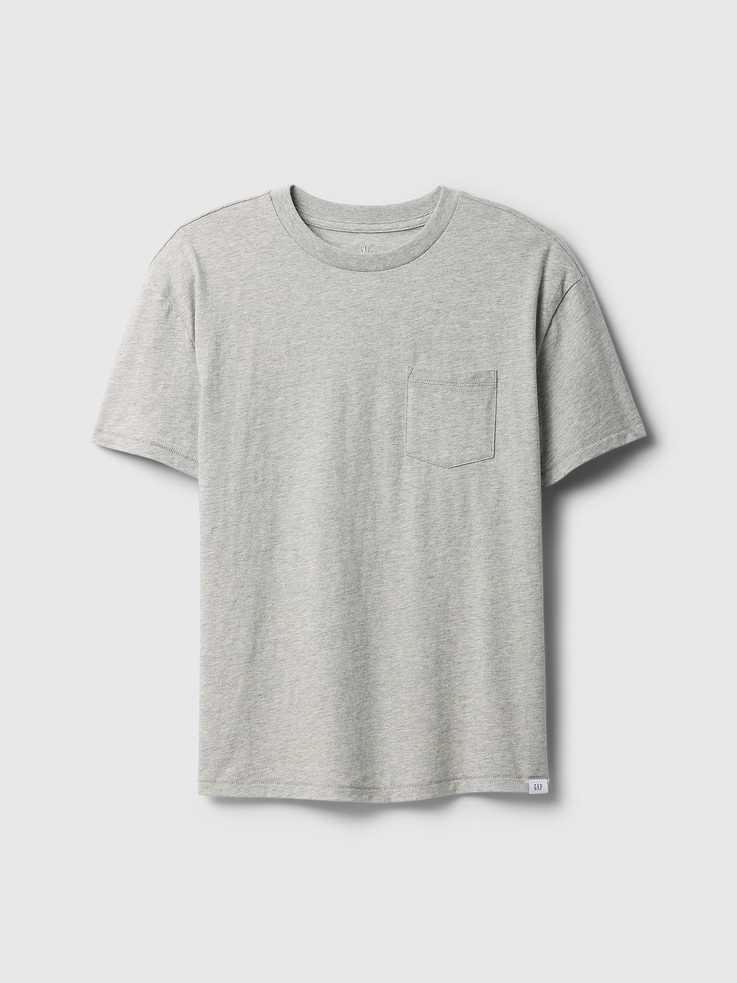 Image 1 of 2, Soft jersey knit., Short sleeves., Crewneck., Patch pocket at chest., Product #632531