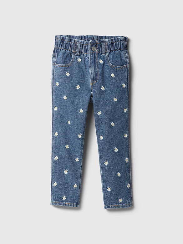 babyGap Embroidered Paperbag Mom Jeans