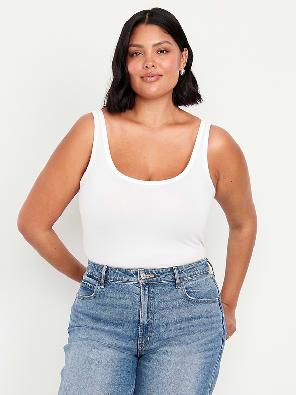 First-Layer Scoop-Neck Tank Top