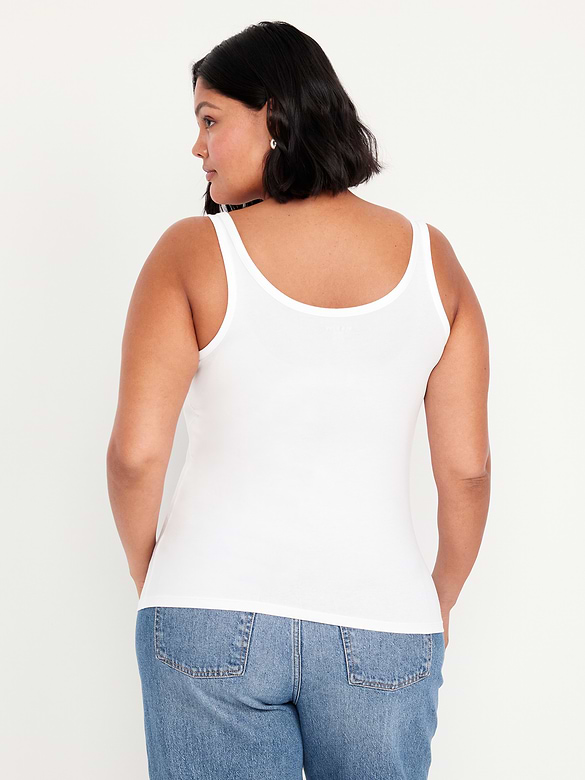 First-Layer Scoop-Neck Tank Top