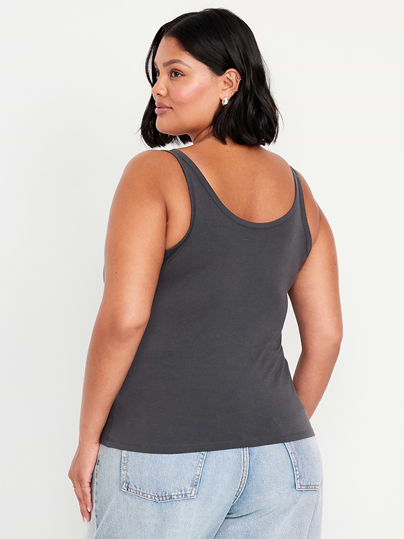 First-Layer Scoop-Neck Tank Top
