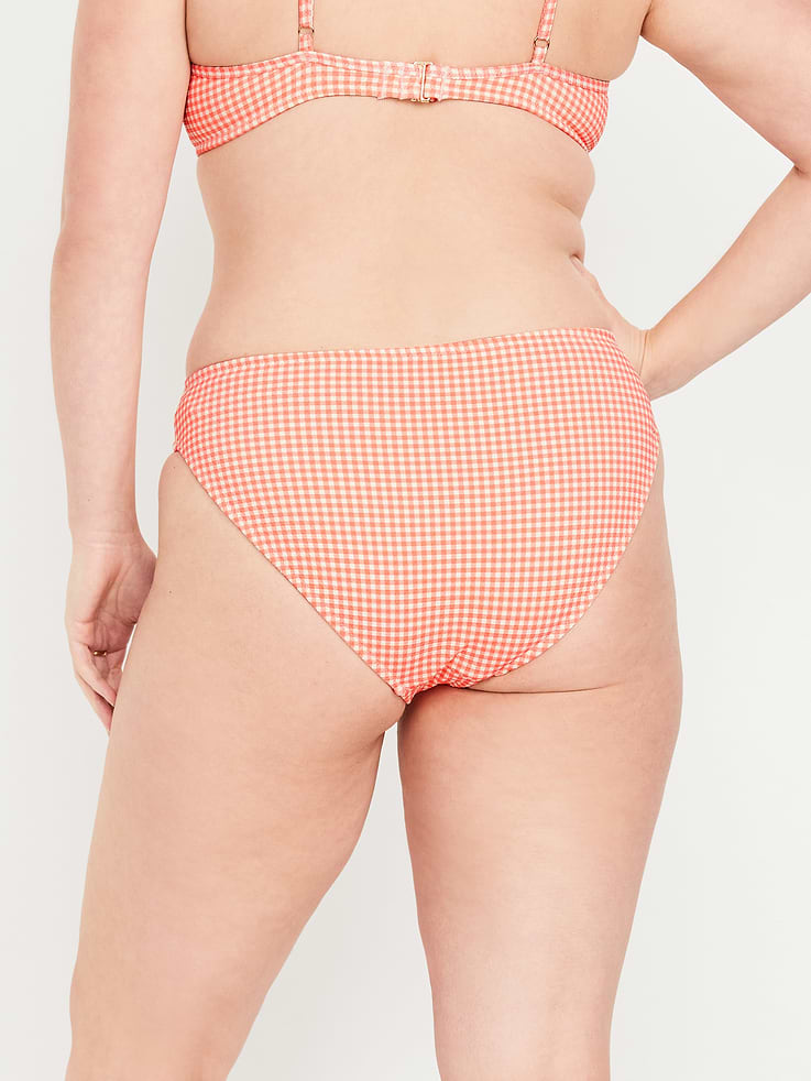 Image number 6 showing, Mid-Rise Textured Bikini Swim Bottoms