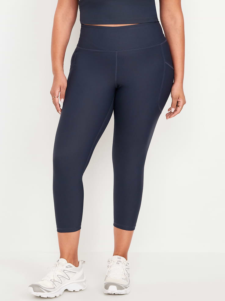 Image number 7 showing, High-Waisted PowerSoft Crop Pocket Leggings 23" inseam