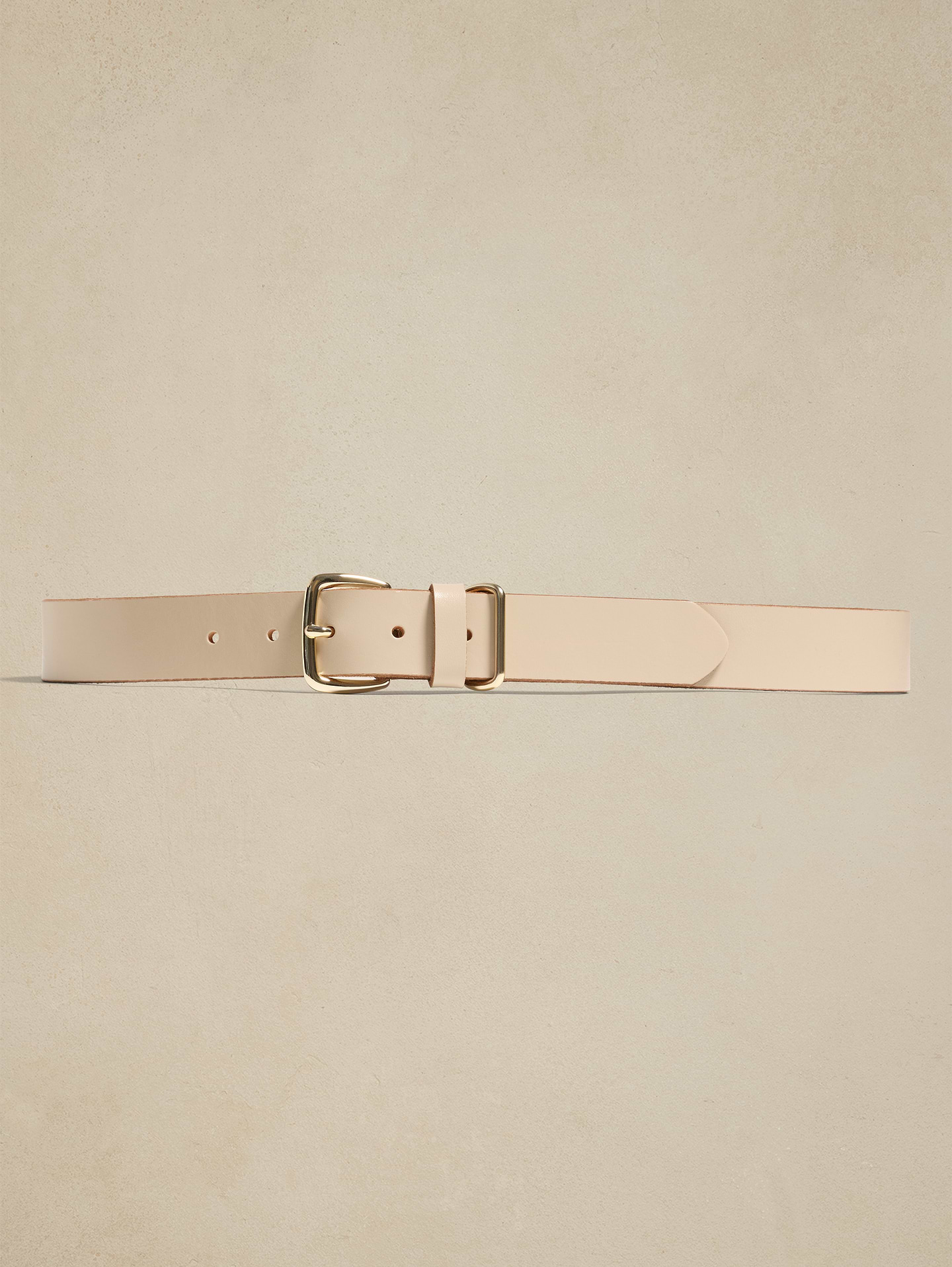 Image number 1 showing, Leather Square Buckle Belt