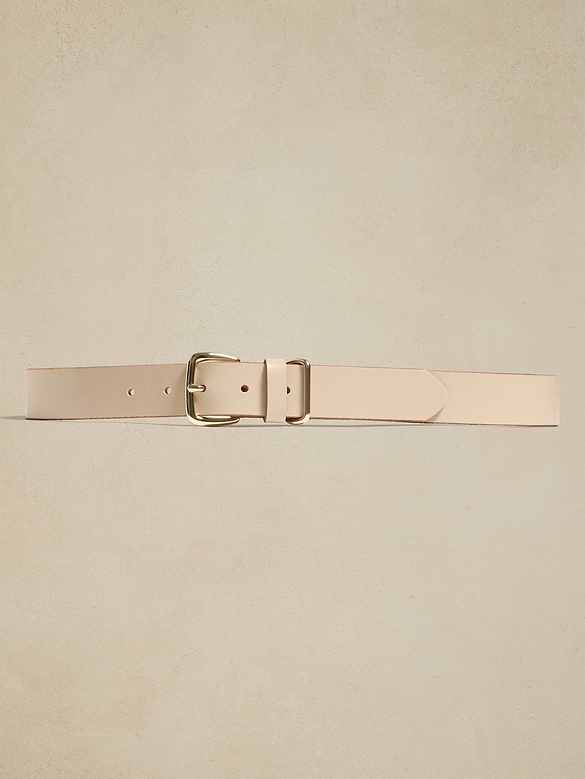 Leather Square Buckle Belt