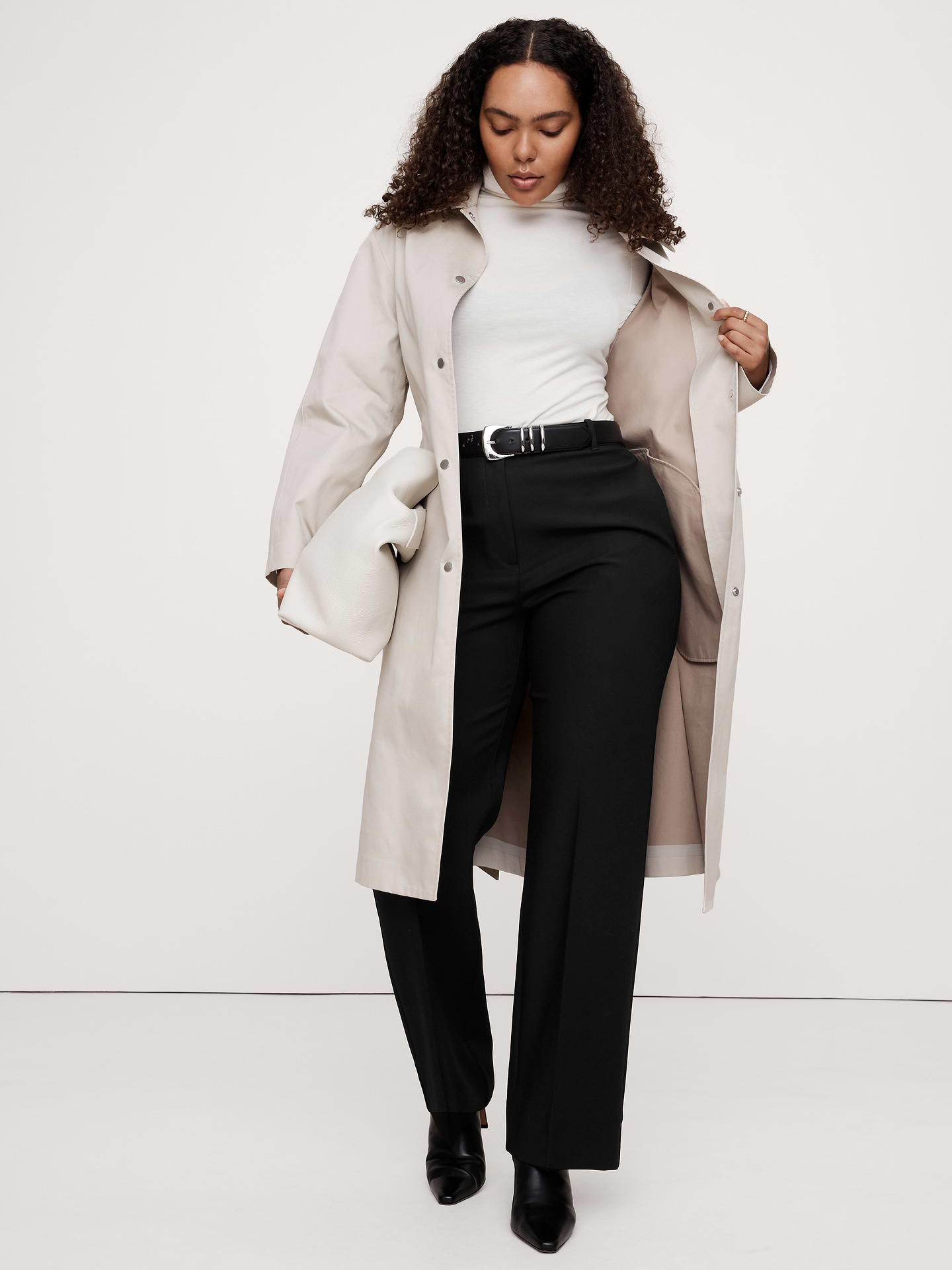 Image number 7 showing, Ultra High-Rise Modern Straight City Stretch Pant