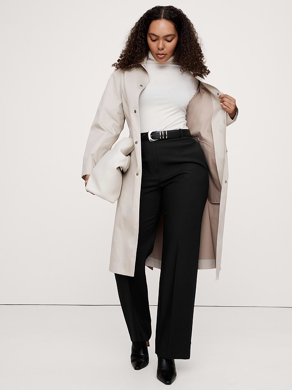 Ultra High-Rise Modern Straight City Stretch Pant