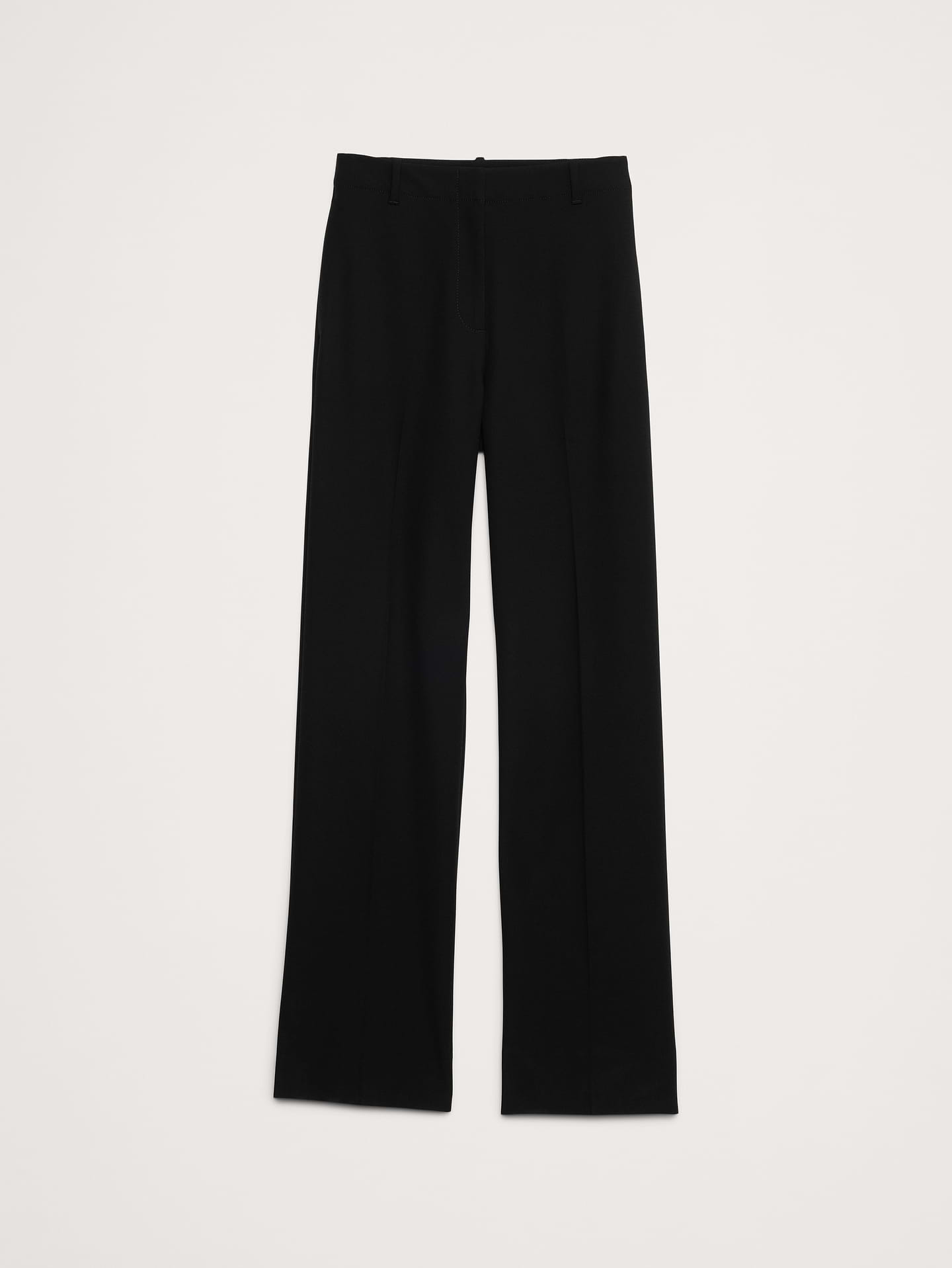 L'image numéro 7 présente Pantalon moderne droit à taille haute en tissu urbain extensible