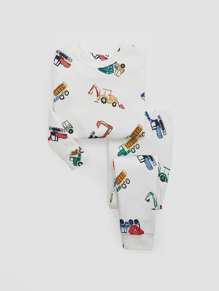 Image number 1 showing, babyGap 100% Organic Cotton Digger Truck PJ Set