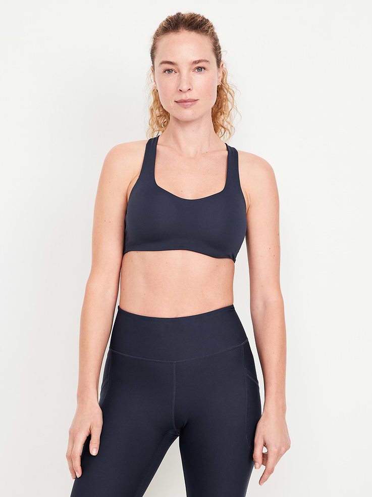 Image number 1 showing, PowerSoft Molded Cup Strappy Sports Bra