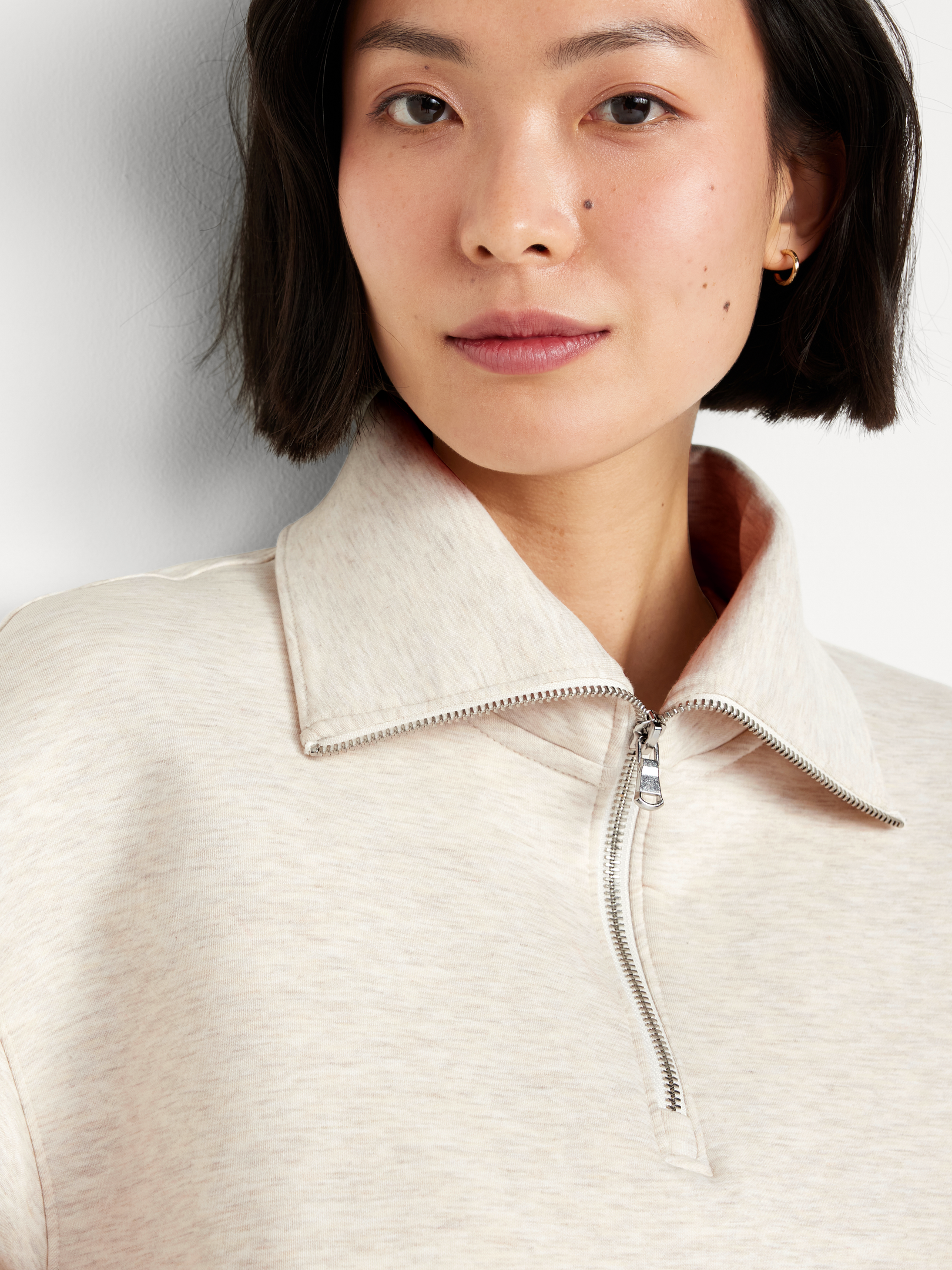 Image 5 of 6, Bounce Fleece Half-Zip Pullover Sweatshirt