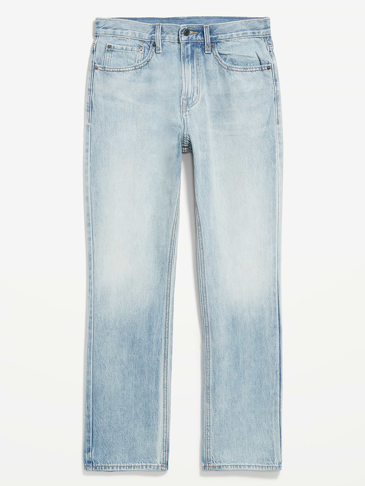Image number 4 showing, Structured Straight Non-Stretch Jeans