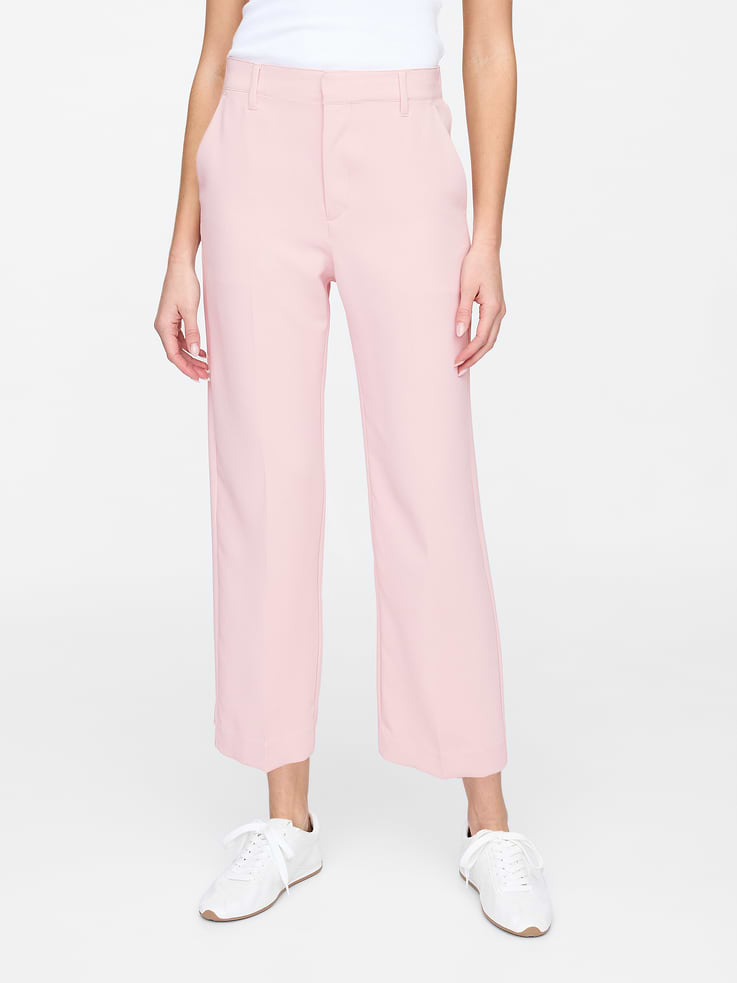 Image 2 of 7, High Rise Easy Straight-Leg Pants
