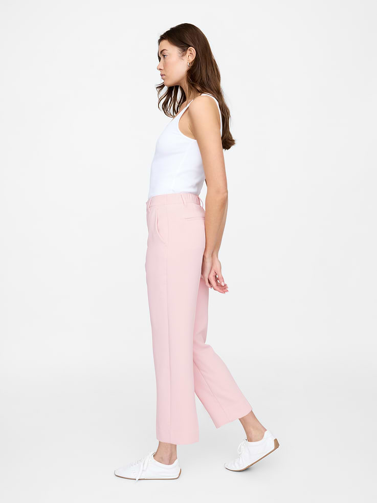 Image 3 of 7, High Rise Easy Straight-Leg Pants