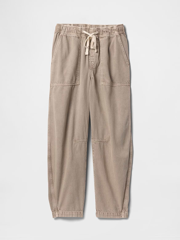 Mid Rise SuperSoft Pull-On Barrel Jeans