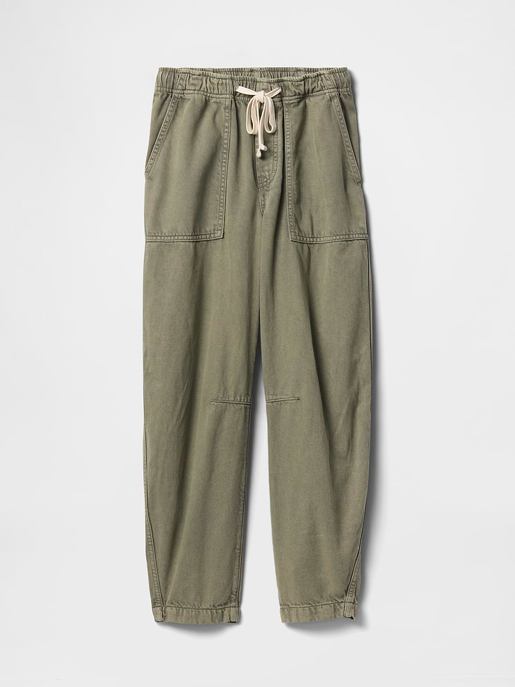 Image 7 of 7, Mid Rise Pull-On Soft Barrel Jeans