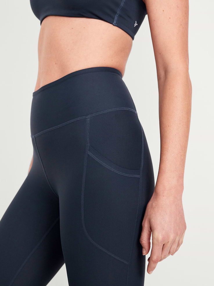 Image number 3 showing, High-Waisted PowerSoft Crop Pocket Leggings 23" inseam