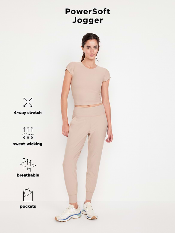 High-Waisted PowerSoft Pocket Joggers