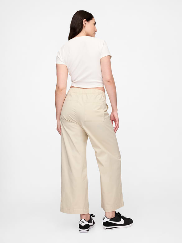 High Rise Easy Wide-Leg Khakis