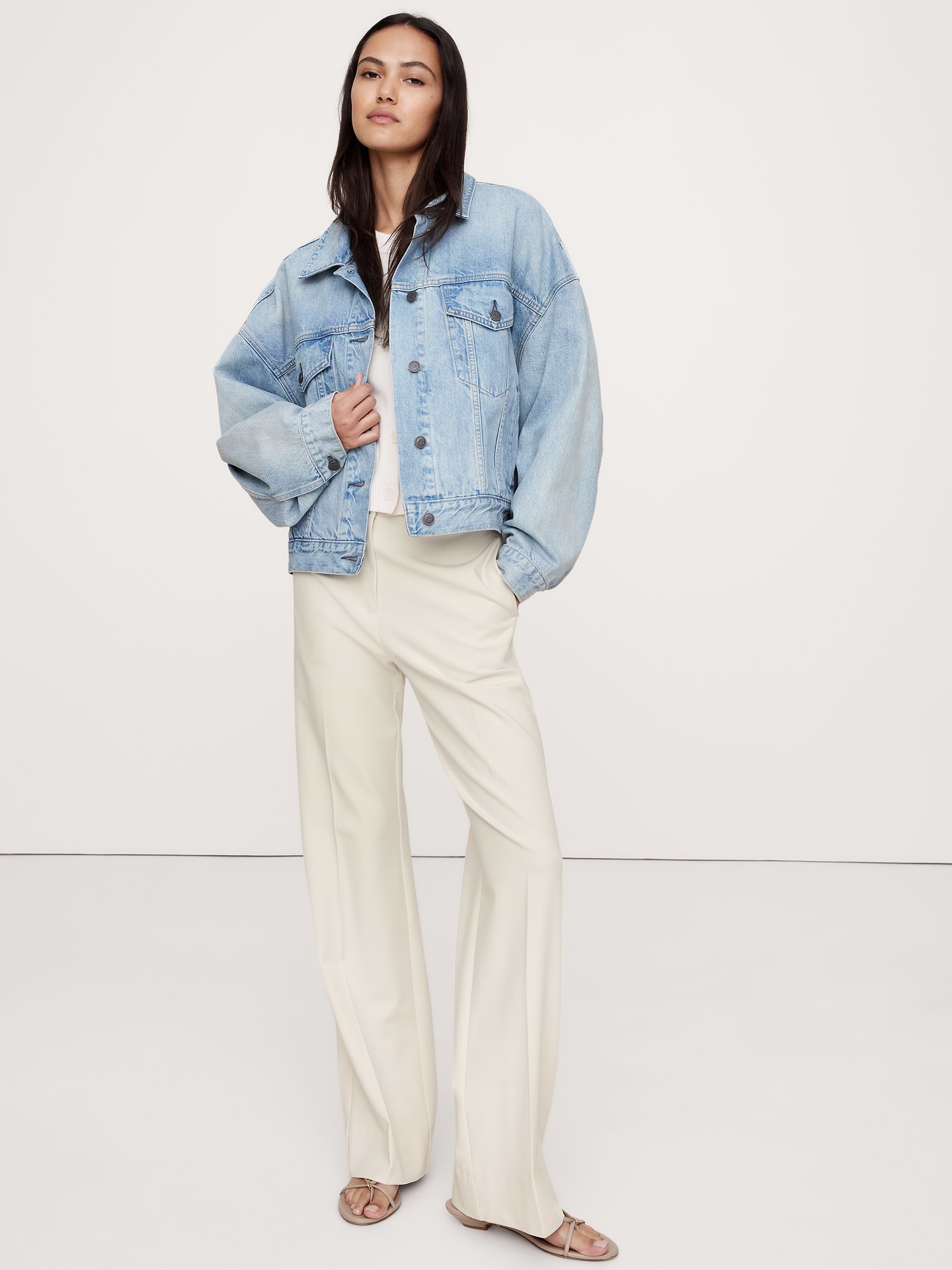 Image number 1 showing, Ultra High-Rise Modern Straight City Stretch Pant